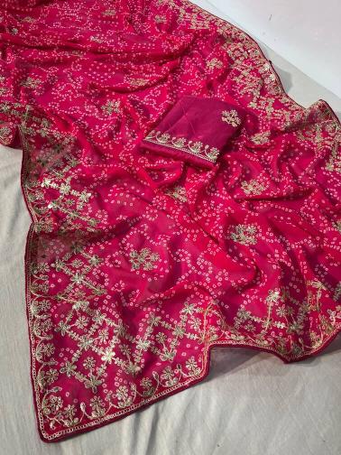 Vinayak gotafoil work surat saree